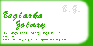 boglarka zolnay business card